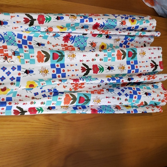 Miss Lulo Insect and Floral Tiles Heidi Dress. NWOT. 1X. Modern Millie. Linen. - Picture 7 of 14